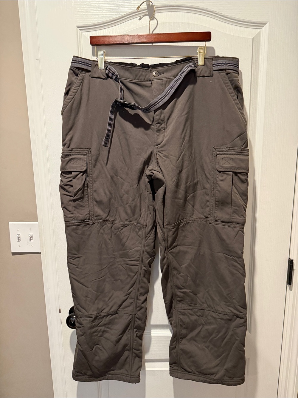 Duluth Trading Co Men's Dark Gray Cargo Pants with Utility Pockets